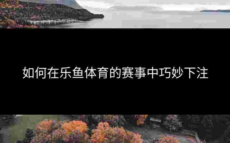 如何在乐鱼体育的赛事中巧妙下注
