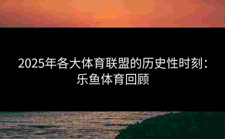 2025年各大体育联盟的历史性时刻：乐鱼体育回顾