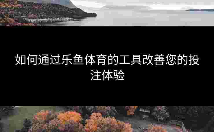 如何通过乐鱼体育的工具改善您的投注体验